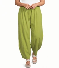 Bryn Walker Plus Size Olivier Cotton Jersey Knit Pull-On Oversized Lantern Pants