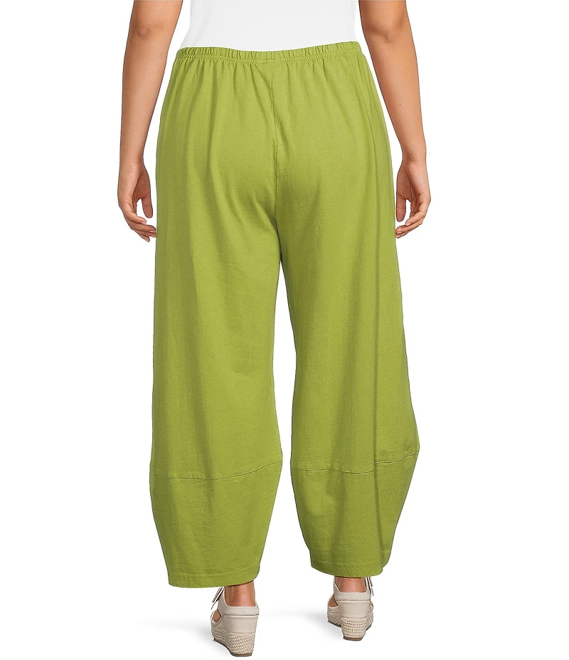 Bryn Walker Plus Size Olivier Cotton Jersey Knit Pull-On Oversized Lantern Pants