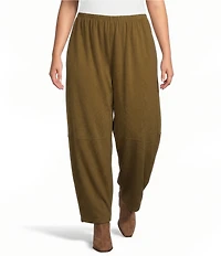 Bryn Walker Plus Size Olivier French Terry Bamboo Pull-On Lantern Crop Pants