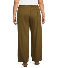 Bryn Walker Plus Size Olivier French Terry Bamboo Pull-On Lantern Crop Pants