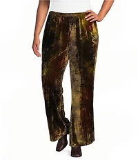 Bryn Walker Plus Size Osca Velvet Wide-Leg Pull-On Pant
