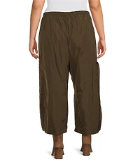 Bryn Walker Plus Size Pasha Memory Crunch Oversized Pull-On Crop Pants