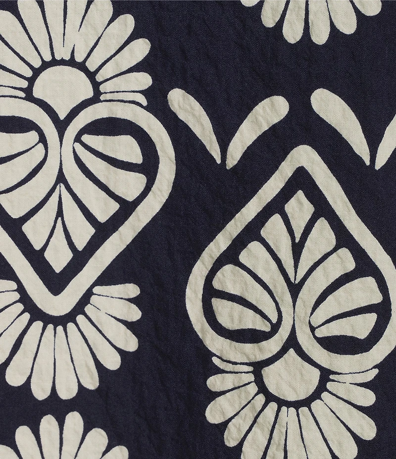 Bryn Walker Plus Size Riviera Tulum Print Round Neck 3/4 Sleeve Tunic