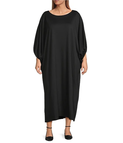 Bryn Walker Plus Wilder Modal Ponti Boat Neck Dolman Sleeve Maxi Dress