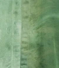 Bryn Walker Ria Verde Print V-Neck Short Dolman Ruched Tie Shirt