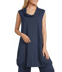 Bryn Walker Riley Oversized Jersey Cowl Neck Sleeveless Tunic