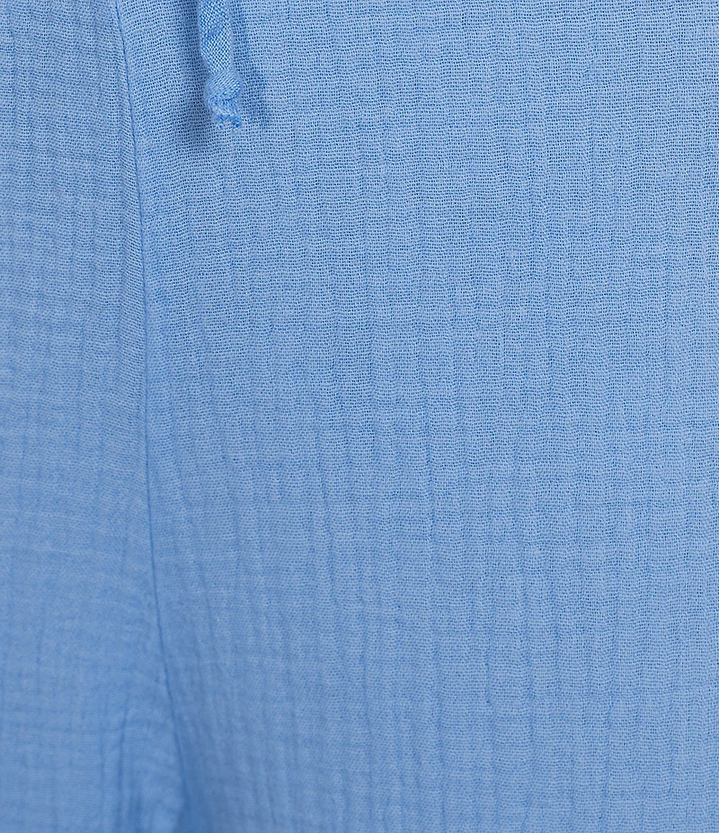 Bryn Walker Sasha Cotton Gauze Drawstring Cuffed Straight Leg Pants