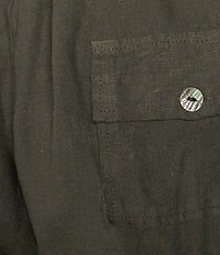 Bryn Walker Sasha Light Linen Drawstring Elastic Back Waistband Pull-On Shorts