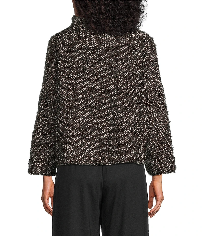 Bryn Walker Stowe Isle Of Skye Wool Blend Knit Mock Neck Long Sleeve Sweater