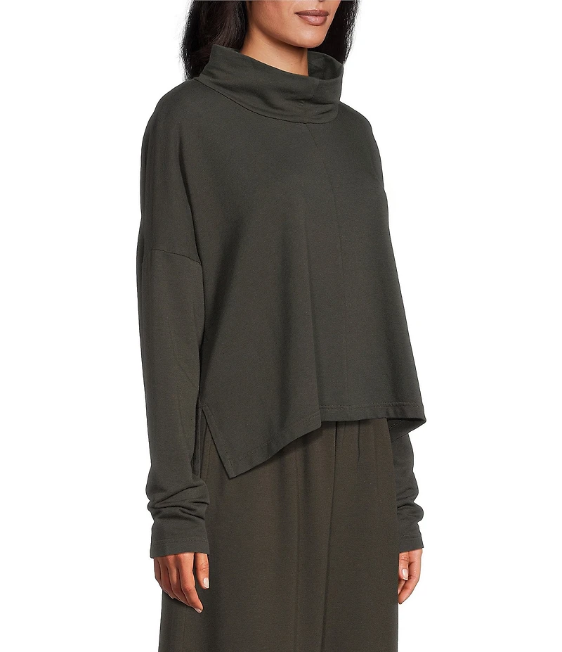 Bryn Walker Taos French Terry Mock Neck Long Sleeve Shirt