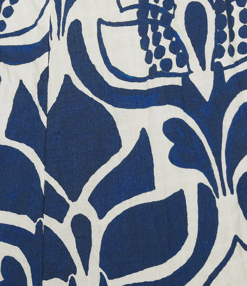 Bryn Walker Tulum Print Flat Front Elastic Waist Wide Leg Pants