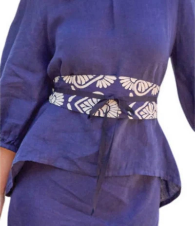 Bryn Walker Tulum Print Wide Wrap Belt