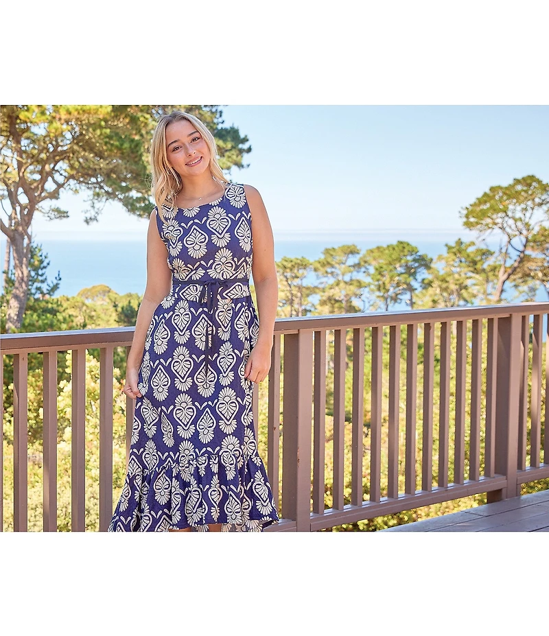 Bryn Walker Tulum Print Wide Wrap Belt
