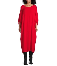 Bryn Walker Wilder Crepe Boat Neck Elbow Dolman Sleeve Dress