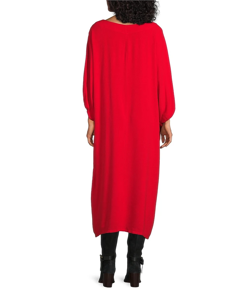 Bryn Walker Wilder Crepe Boat Neck Elbow Dolman Sleeve Dress