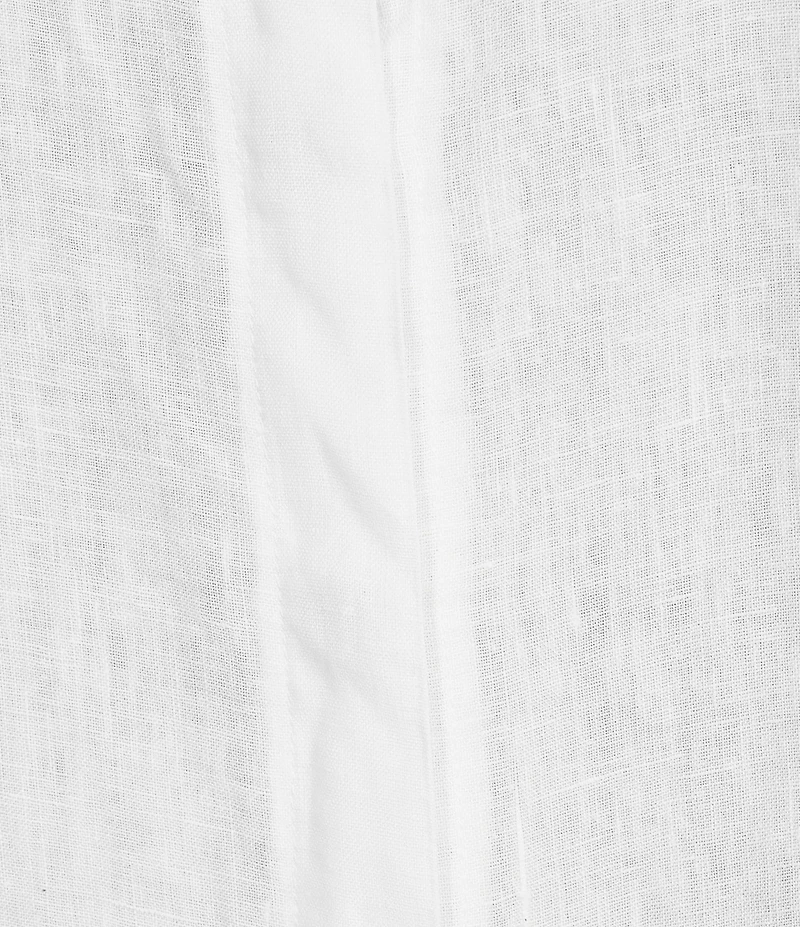 Bryn Walker Willa Light Linen Mandarin Collar Cap Sleeve Curved Hem Tunic