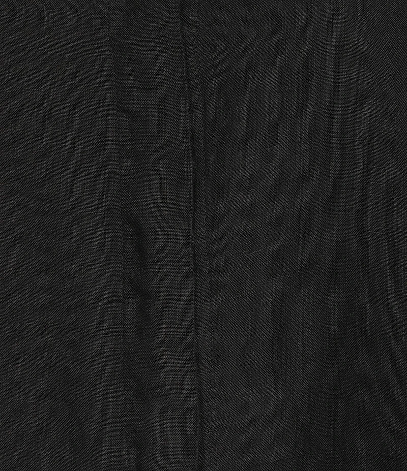Bryn Walker Willa Light Linen Mandarin Collar Cap Sleeve Curved Hem Tunic