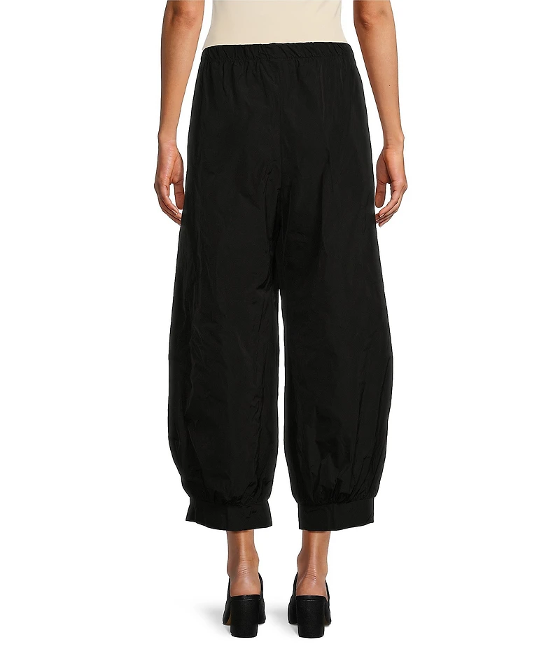 Bryn Walker Wyatt Memory Crunch Wide-Leg Pull-On Cropped Pants