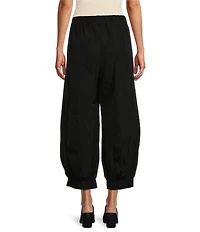 Bryn Walker Wyatt Memory Crunch Wide-Leg Pull-On Cropped Pants