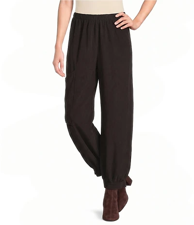Bryn Walker Wylie Cotton Corduroy Elastic Waist Relaxed Pull-On Crop Pant