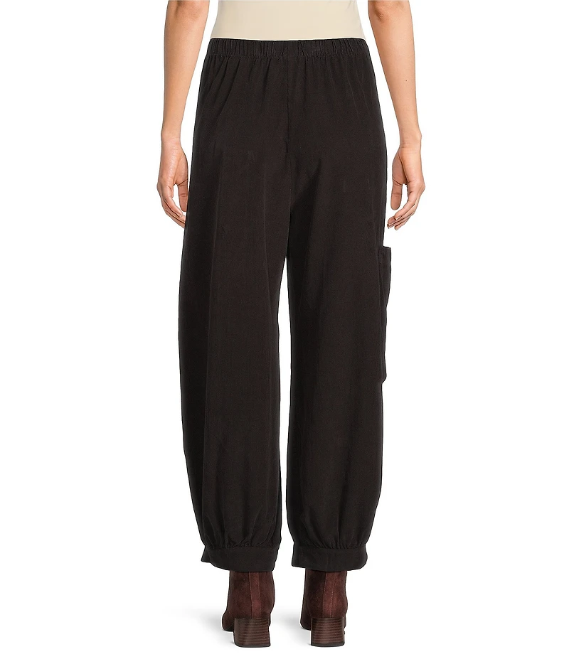 Bryn Walker Wylie Cotton Corduroy Elastic Waist Relaxed Pull-On Crop Pant