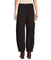 Bryn Walker Wylie Cotton Corduroy Elastic Waist Relaxed Pull-On Crop Pant