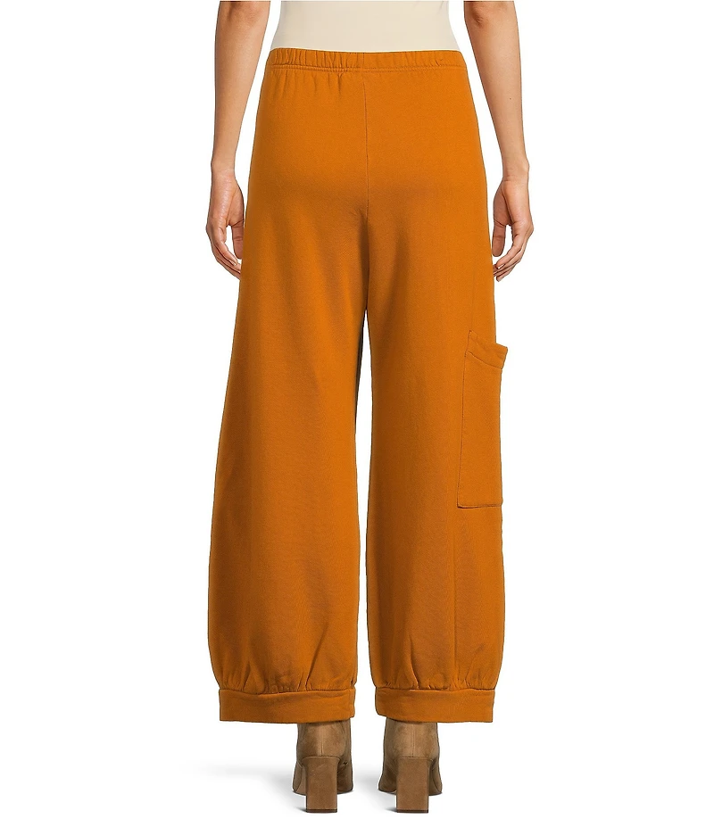Bryn Walker Wylie Elastic Waist Banded Cuff Wide Leg Pull-On Crop Coordinating Pants