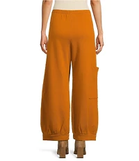 Bryn Walker Wylie Elastic Waist Banded Cuff Wide Leg Pull-On Crop Coordinating Pants