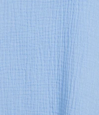 Bryn Walker Zaida Cotton Gauze Round Neck 3/4 Sleeve High-Low Tunic Dress