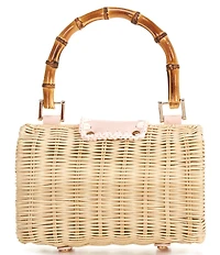 Btb Los Angeles Brandi Straw Bamboo Handle Clutch