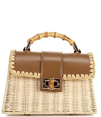 Btb Los Angeles Debon Top Handle Rattan Bag