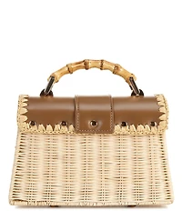 Btb Los Angeles Debon Top Handle Rattan Bag