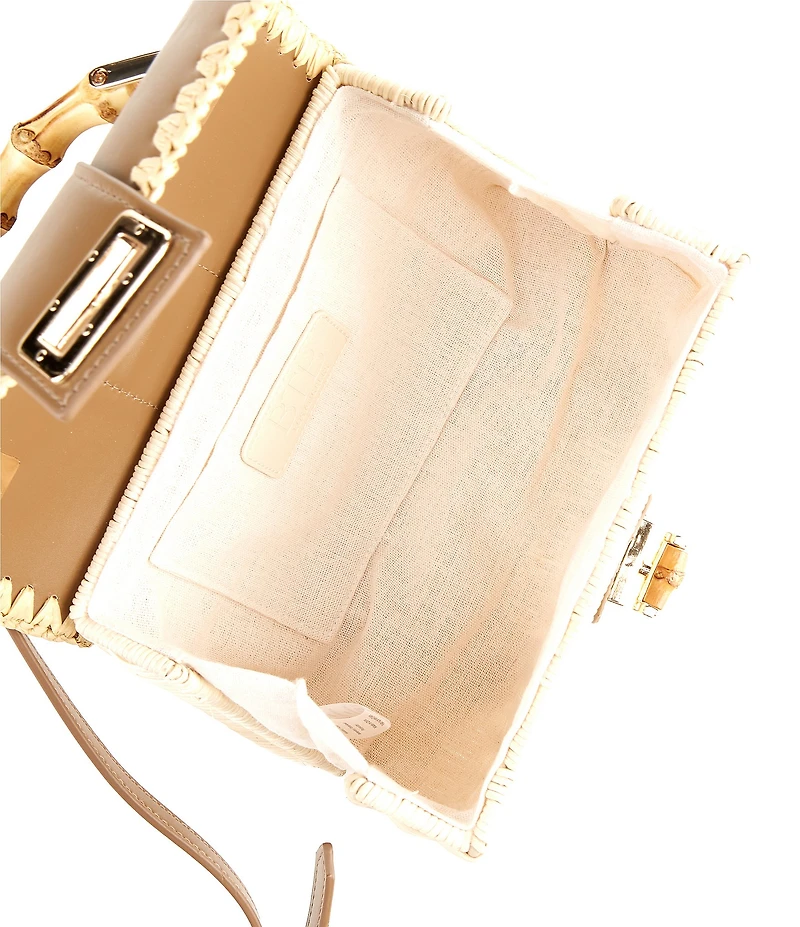 Btb Los Angeles Debon Top Handle Rattan Bag