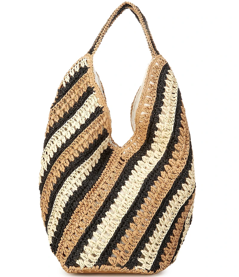 Btb Los Angeles Harper Woven Straw Hobo Bag