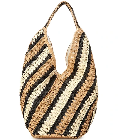 Btb Los Angeles Harper Woven Straw Hobo Bag