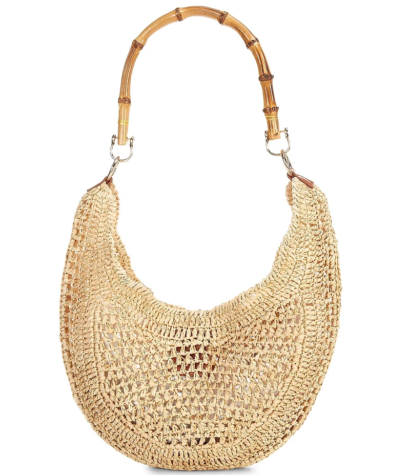 Btb Los Angeles Isla Raffia Hobo Bag