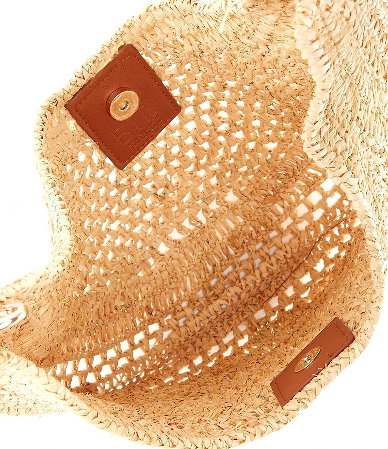 Btb Los Angeles Isla Raffia Hobo Bag