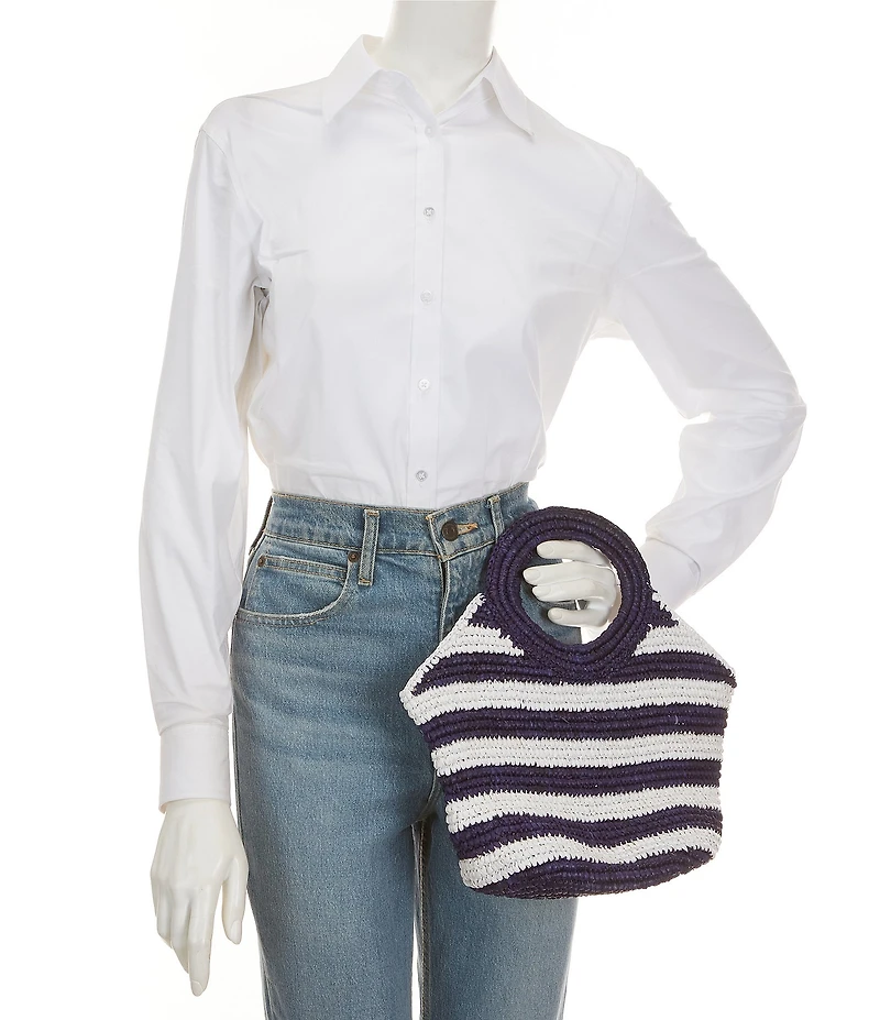 Btb Los Angeles Knot Raffia Handle Mini Tote Bag