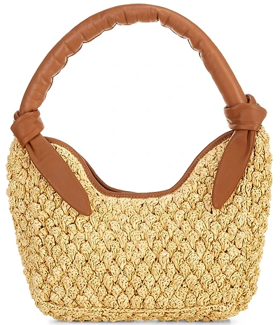 Btb Los Angeles Leilani Raffia Handle Hobo Bag