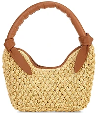 Btb Los Angeles Leilani Raffia Handle Hobo Bag