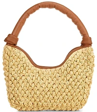Btb Los Angeles Leilani Raffia Handle Hobo Bag