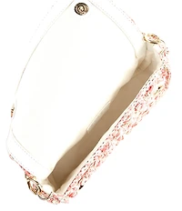 Btb Los Angeles Leilani Raffia Pearl Strap Shoulder Bag