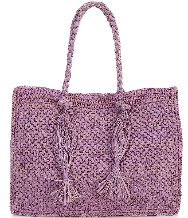 Btb Los Angeles Lucas Large Straw Tote Bag