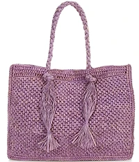 Btb Los Angeles Lucas Large Straw Tote Bag