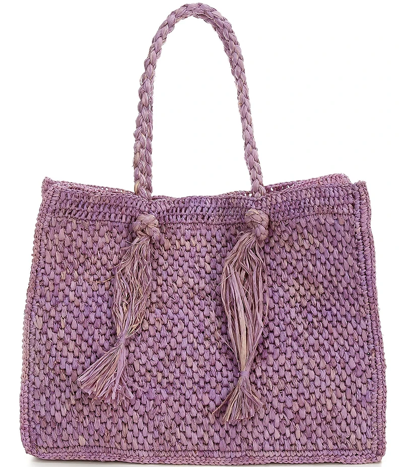 Btb Los Angeles Lucas Large Straw Tote Bag
