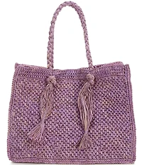 Btb Los Angeles Lucas Large Straw Tote Bag