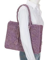 Btb Los Angeles Lucas Large Straw Tote Bag