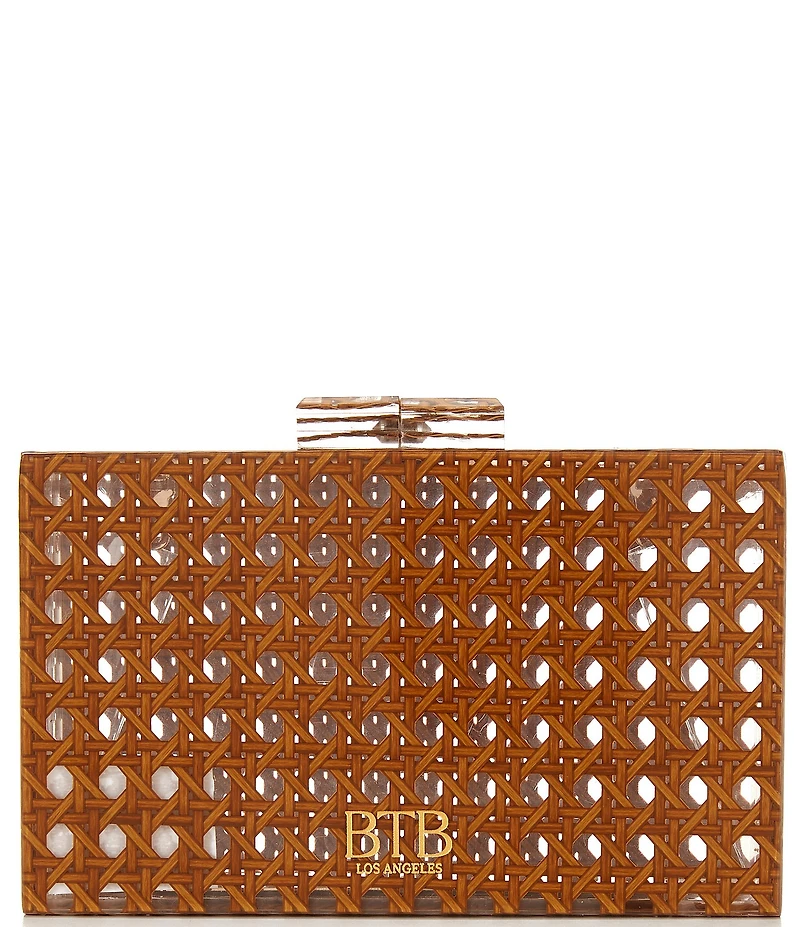 Btb Los Angeles Agate Acrylic Rattan Clutch