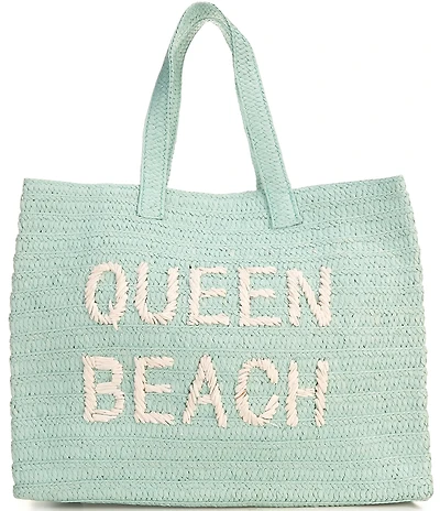Btb Los Angeles Queen Beach Straw Tote