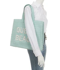 Btb Los Angeles Queen Beach Straw Tote